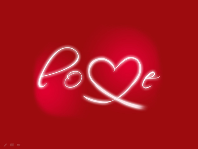 LOVE英文字体创意爱情PPT模板